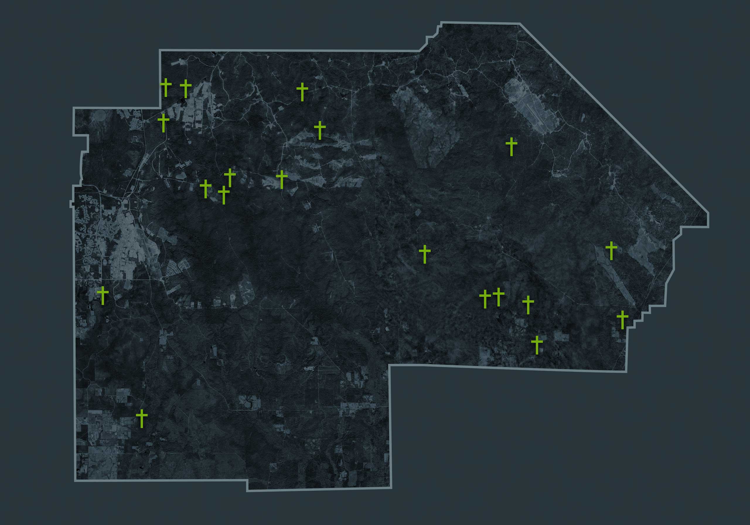 Main Fort Johnson Cemetery Map